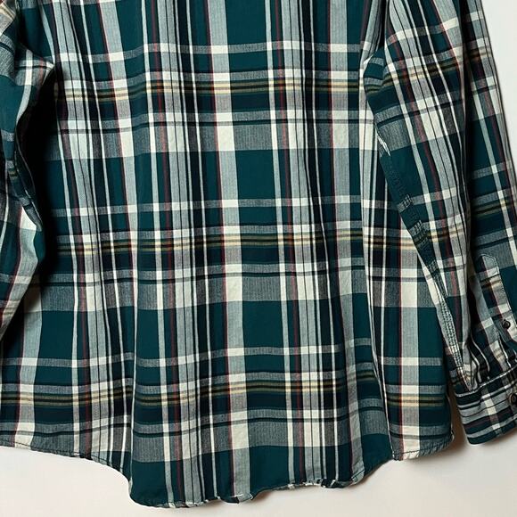 G.H. BASS & CO.  Button Down Shirt Men's Size XXL 100% Cotton Plaid Green - Picture 11 of 15